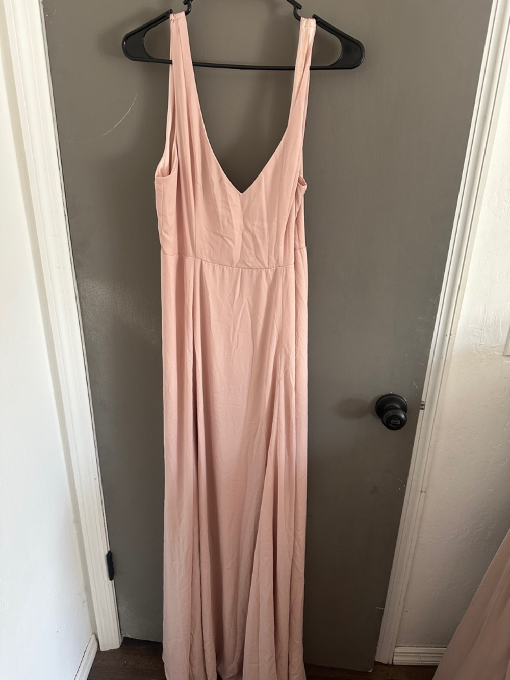 Show Me Your MuMu Blush Pink Maxi Dress with V-Neck